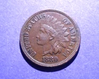 1880 Indian Cent  Ch. XF