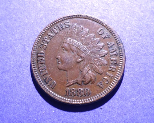 1880 Indian Cent  Ch. XF