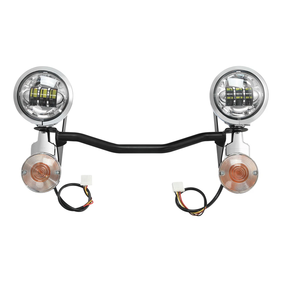Luces antiniebla LED de 4,5" barra de señales de giro apta para Harley Electra Glide 94-13 Foto 2 de 4