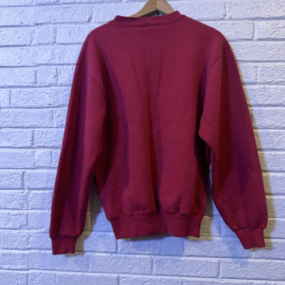 Sudadera en blanco deportiva Russell vintage roja cuello redondo hecha en México adulto M Foto 3 de 4