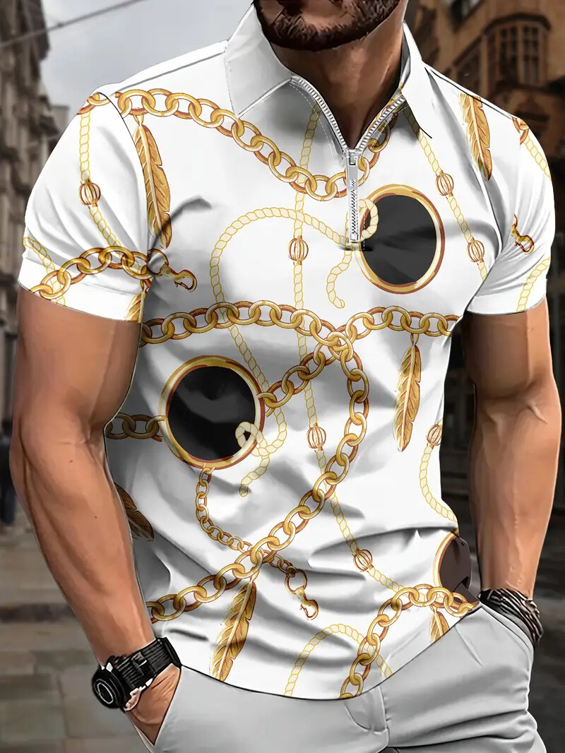 バーバリー　Chain Detail T-shirt ゴールドチェーン　Tシャツ NWT Authentic Versace Logo Chain Necklace Embroidered T-Shirt size