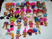 LOT OF 31 ASSORTED VINTAGE TROLL DOLLS - CHRISTMAS/HALLOWEEN/THANKSGIVING