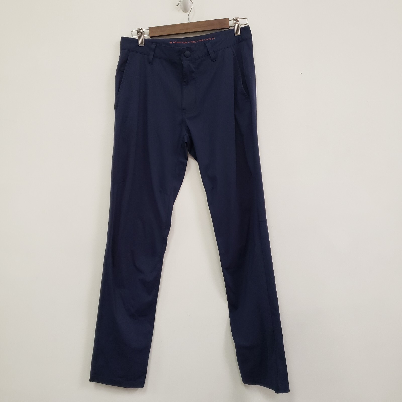 Rhone Mens Skinny Commuter Pants Size 30 Navy Blue Chino Slant Pockets