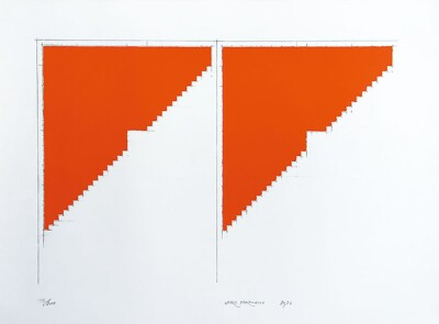 #ad #ad Jiro Takamatsu Japan Collotype Silkscreen ”Flat on a Planequot; Limited 100 1970 $3400.00