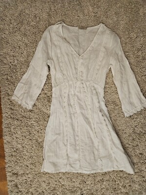Linen mini dress Valentina Naldi Made in Italy Size Small S Perfect For Beach | eBay Linen mini dress Valentina Naldi Made in Italy Size Small S Perfect For Beach | eBay
