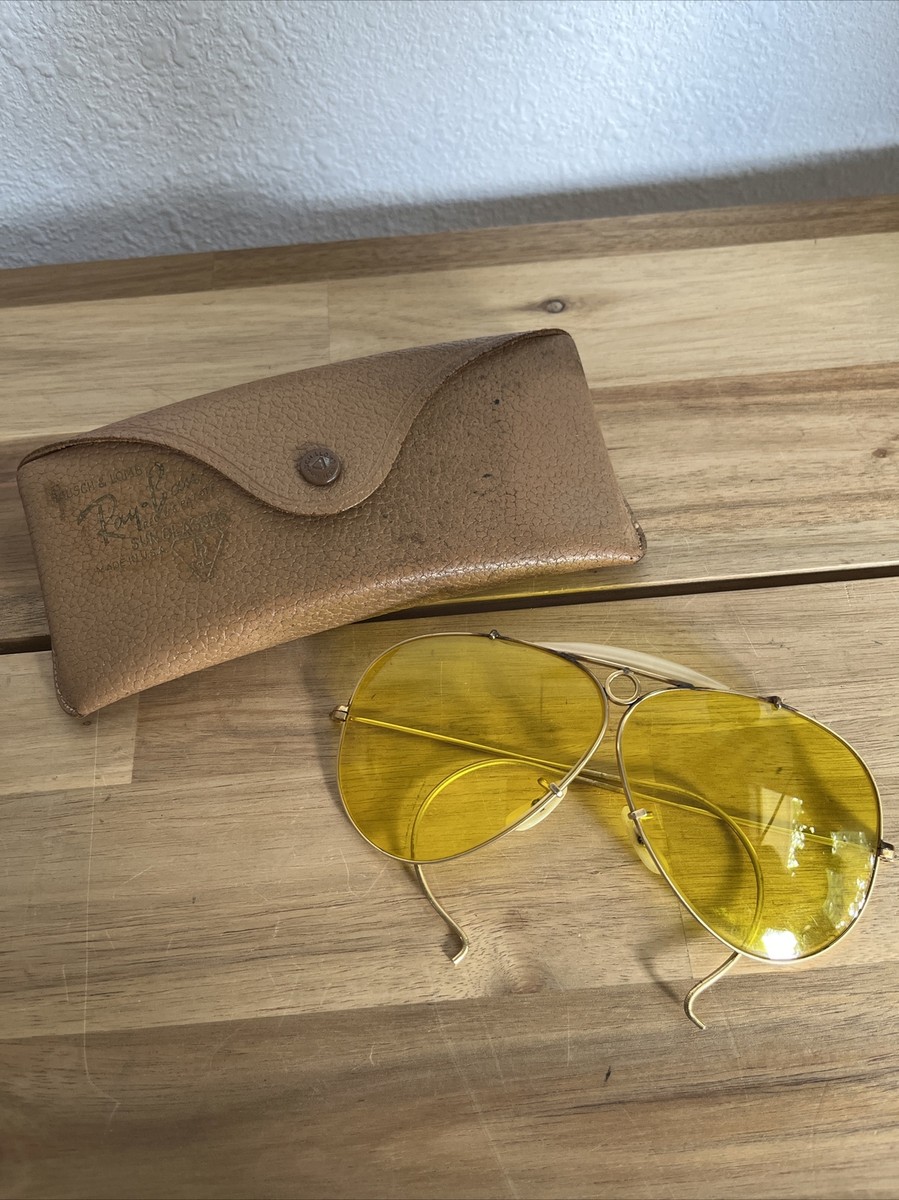 美品 Ray-Ban Vintage B&L 10K GF Gold シューター Vintage Rare 1/20 10K GF Bausch Lomb B&L Ray-Ban Outdoorsman