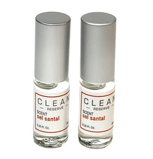 CLEAN RESERVE Sel Santal EAU DE PARFUM Lot 2 x .10 Oz Rollerball NEW FREE SHIP