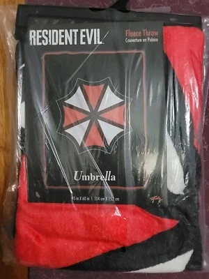 JUST FUNKY Resident Evil The Umbrella Corporation Plush Fleece Throw Blanket 45" x 60" New