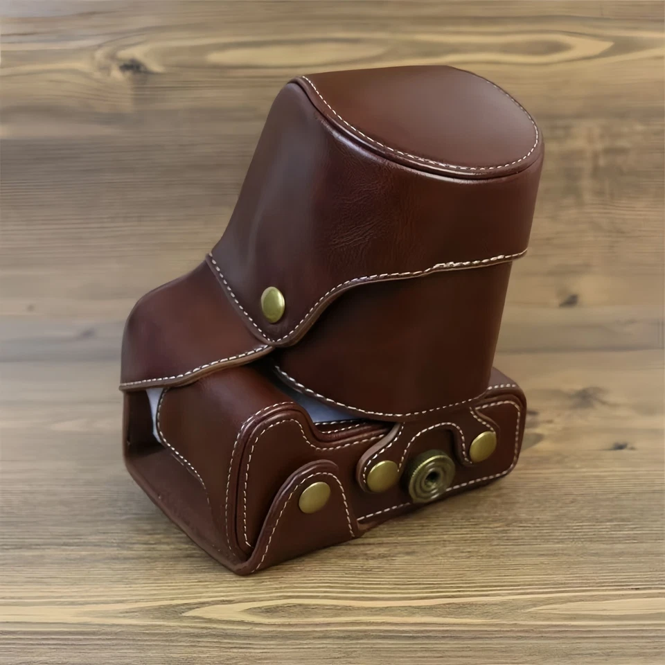 Funda de cuero para cámara Canon EOS 200D Canon 200DII estuche rígido resistente al desgaste Foto 2 de 4