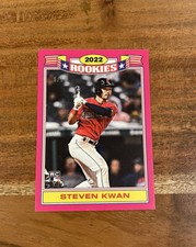 Steven Kwan 2022 Topps TBT Throwback Thursday 1991 Glossy Pink SSP /5 Rookie RC