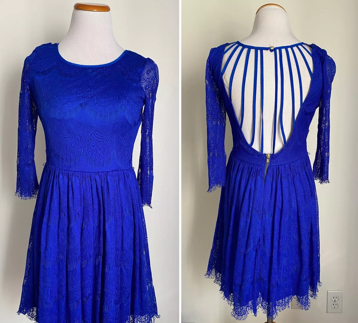 Gianni bini blue dress top