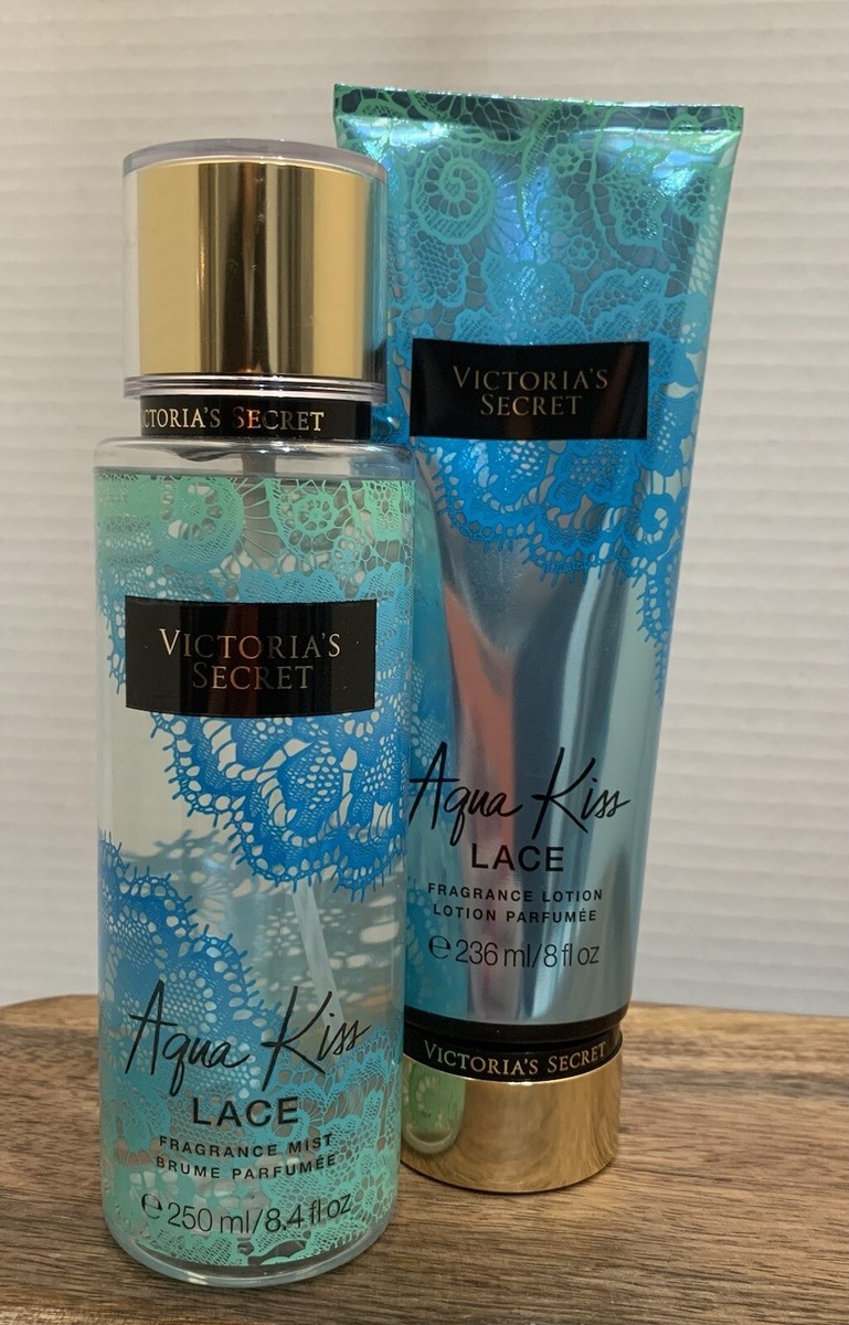 Victoria's Secret AQUA KISS LACE Fragrance Mist and Lotion