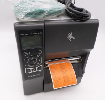 Zebra ZT230 203dpi Ethernet USB Serial Barcode Label Printer ZT23042-D01200FZ