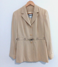 Tempo Paris Blazer Women 10 Cream Tailored Be...