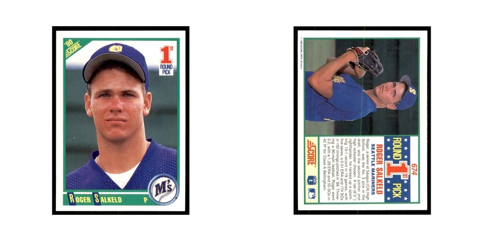 1990 Score Roger Salkeld Baseball Cards #674 - Image 3 of 3