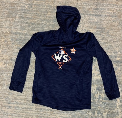 Houston Astros 2017 World Series Champs Majestic Hoodie Youth Large