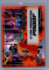 Trent Caraway 2024 Leaf Vivid Baseball 1/1 Pre Production Proof