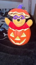 Vintage Telco Winnie the Pooh Animated Pop Up Halloween Pumpkin Tested Works