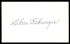 Charles Gehringer Baseball Index Card Signed Auto Autograph (no COA) *g10