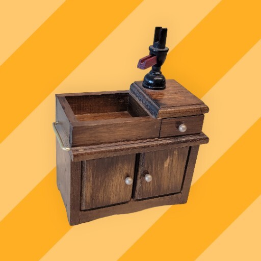 Vintage Shackman Dollhouse Furniture 1:12 Dry Sink Kitchen
