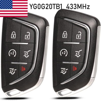 2x YG0G20TB1 Smart Remote Key Fob for Cadillac Escalade 2021 2022 13541571