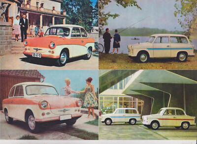 Lot of 11 different Trabant 500 600 postcards P50 P60