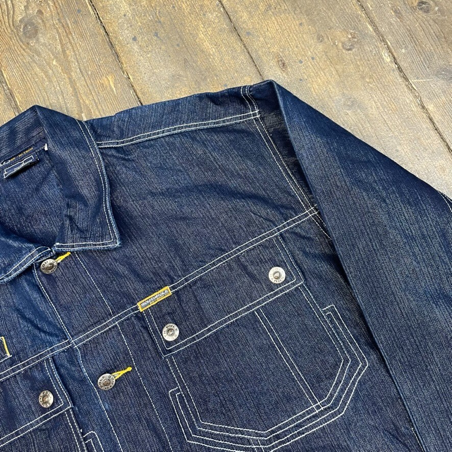 South Pole USA Denim Jacket Vintage Y2K Jean Coat, Dark Blue, Mens XL image 4
