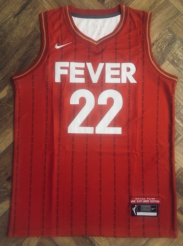 Caitlin Clark Indiana Fever M Erwachsene genäht rot Basketball Trikot neu