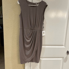 Calvin Klein womens short sleeve mini dress in oatmeal size 4 NWT