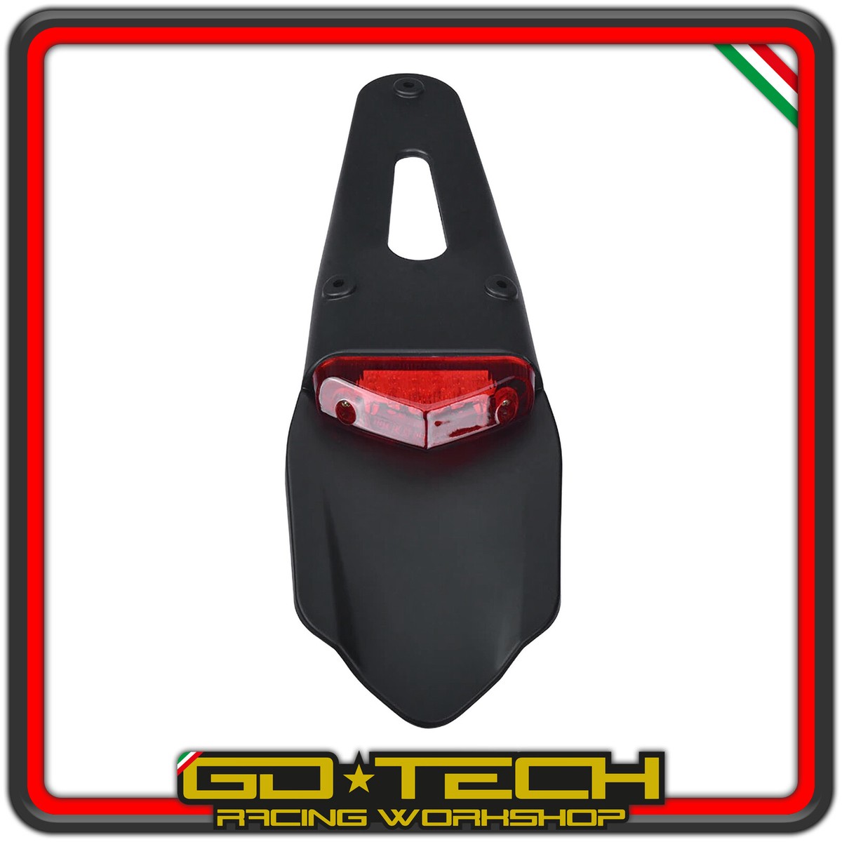 Universale Fanale Posteriore LED Rosso Con Portatarga Enduro - Foto 8