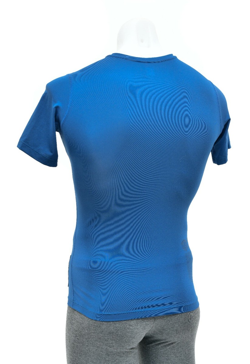 Rapha V-Neck Hot Weather Base Layer Men XS Blue Short Sleeve
