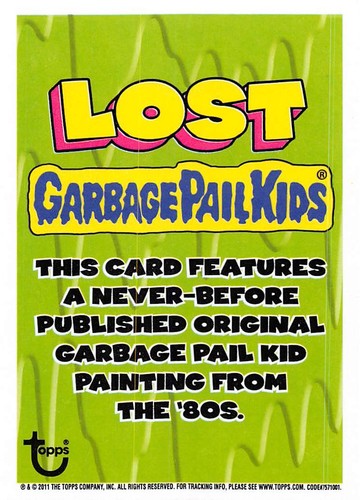 GARBAGE PAIL KIDS 2011 FLASHBACK SERIES 2 PICK-A-CARD YELLOW BASE STICKERS TOPPS - Picture 263 of 321