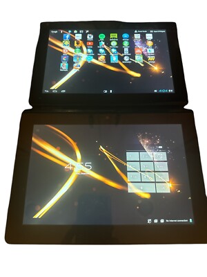 Lot Of 2 SONY XPERIA  S Tablet Android 10.1 inch Black Locked Tested Both Work
