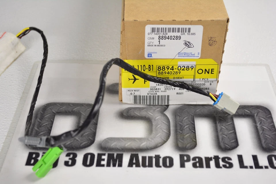 03-07 Chevrolet GMC Cadillac LH Asiento del conductor Trasero ELEMENTO Calefactor Almohadilla OEM Foto 3 de 3