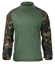 Rothco Combat Shirt - Woodland Camo