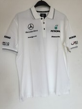 BNWT MERCEDES GP F1 TEAM POLO SHIRT L-LARGE F1 2010 SCHUMACHER ROSBERG DS RARE  