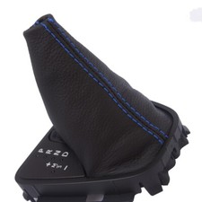 Fits 08-12 Land Rover Lr2 Synthetic Leather Automatic Shift Boot Blue Stitch Fits 08-12 Land Rover Lr2 Synthetic Leather Automatic Shift Boot Blue Stitch