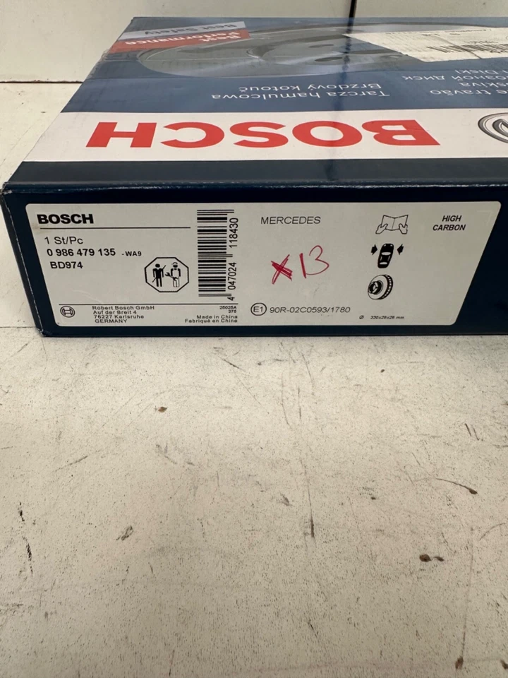 Bosch FRONT Brake Discs x2 SET   330mm for MERCEDES-BENZ C CLK SLK A2034211312 - Image 3 of 4