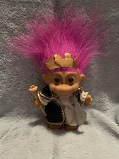 Russ Pink Fuchsia Hair Troll King 4 Inch Doll Vintage