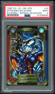 Yu-Gi-Oh Japanese Sealdass 42 Blue Eyes White Dragon Red 1999 PSA