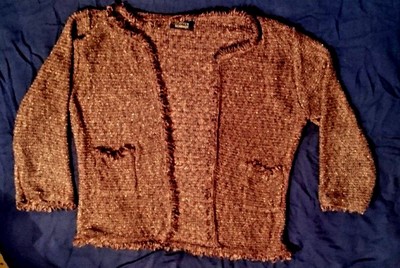 STEFFEN SCHRAUT STRICKJACKE 38 Metalic Boucle Look CARDIGAN