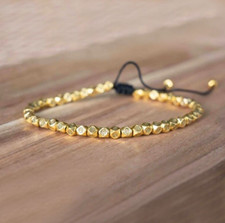 Tibetan Buddhist Copper Beaded Lucky Healing Protection Women Men Bracelet Gift