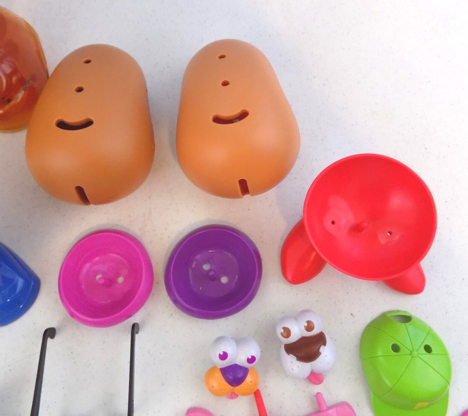 Vintage 2002~Hasbro~Mr. Potato Head Storage Container & 35 Miscellaneous Pieces