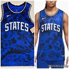 Nike USMNT Team USA Soccer States Basketball Jersey Mens Small Blue DN1134-452