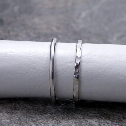 925 Sterling Silver Stacking Set 2 Ring Handmade Ring Statement Ring All Size US - Picture 4 of 5
