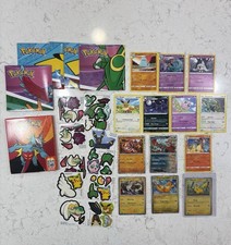 Lot 13 McDonald  s 2024 Pokemon Cards Stickers Posters - Charizard Holo Pikachu