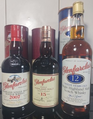 Glenfarclas 3 Flaschen Set - Highland Single Malt Scotch Whisky (Aus Sammlung)