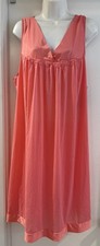 Vanity Fair Nightgown Pink Sleepwear Womens VTG Sleeveless Nightie Nylon SZ 2X