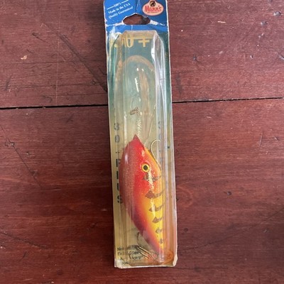 Mann's 30 Plus Crankbait Red Yellow Fish Shape Deep Diving 30ft+ vintage