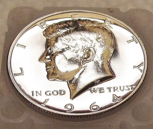 1964 Kennedy  Gem  Proof 90% Silver  ~   Blazing Luster #325-13